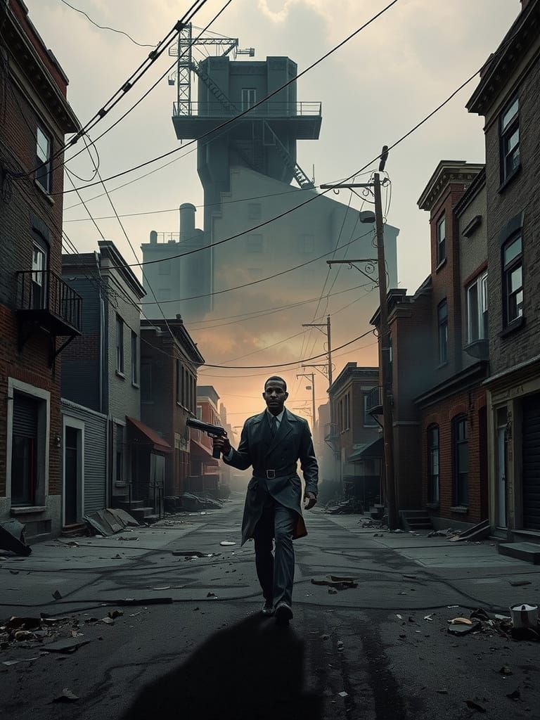 An exceptional masterpiece by Yukisakura revealing a fantastic double exposure composition of Omar Little’s silhouette h...