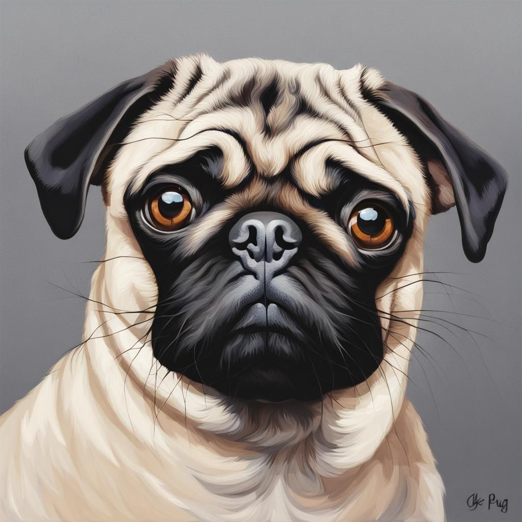 AI Generated Image of a Pug