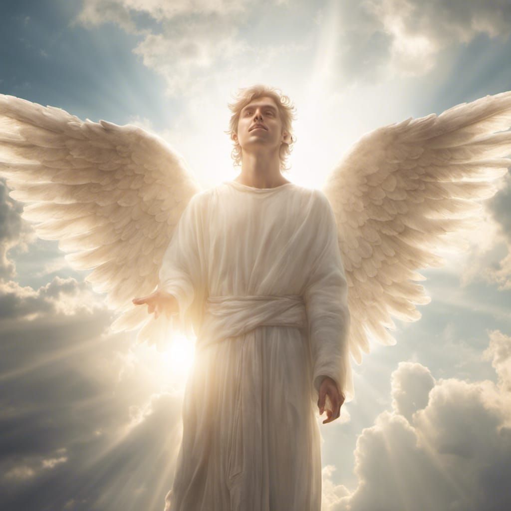Male Angel in Divine Sunshine