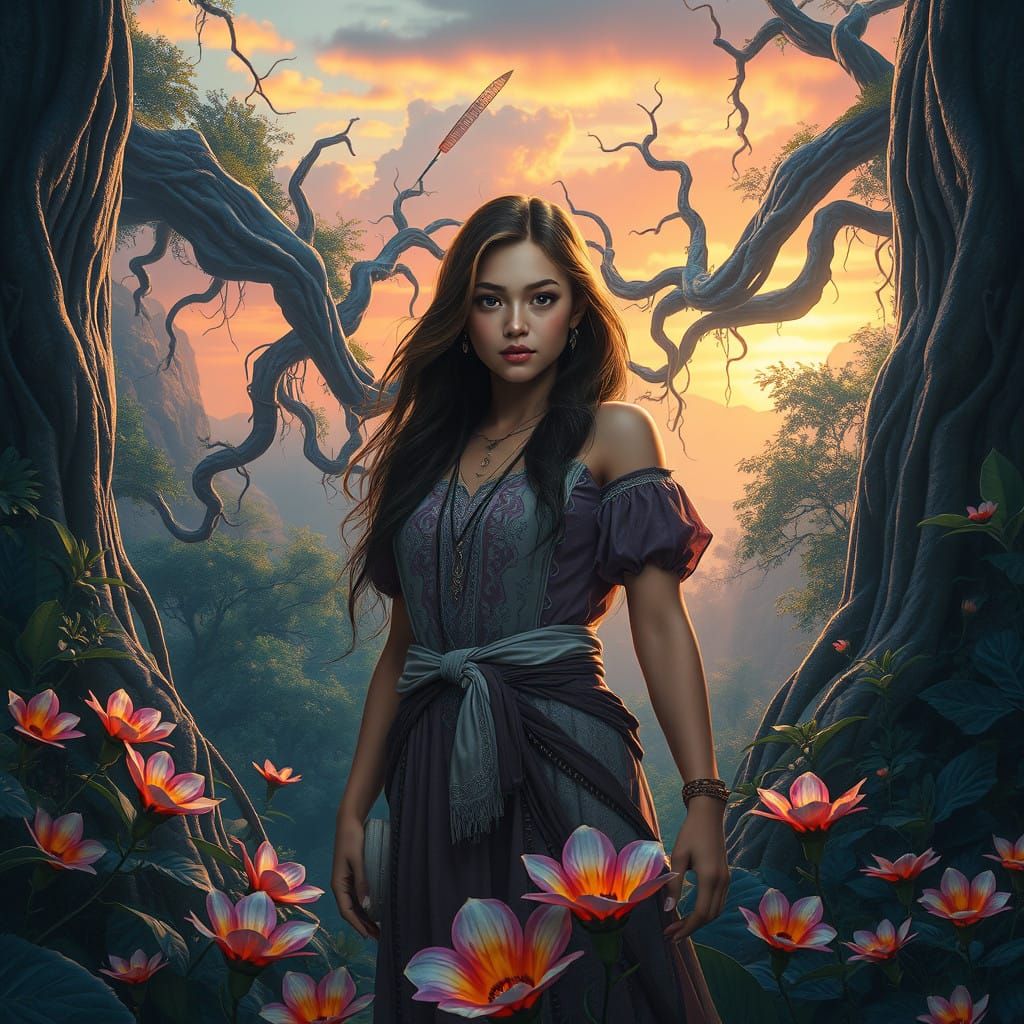 Fantastical Forest Goddess Ascends in Elegance