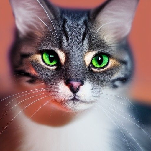 Beautiful Photorealistic Tortoiseshell Cat Concept Art