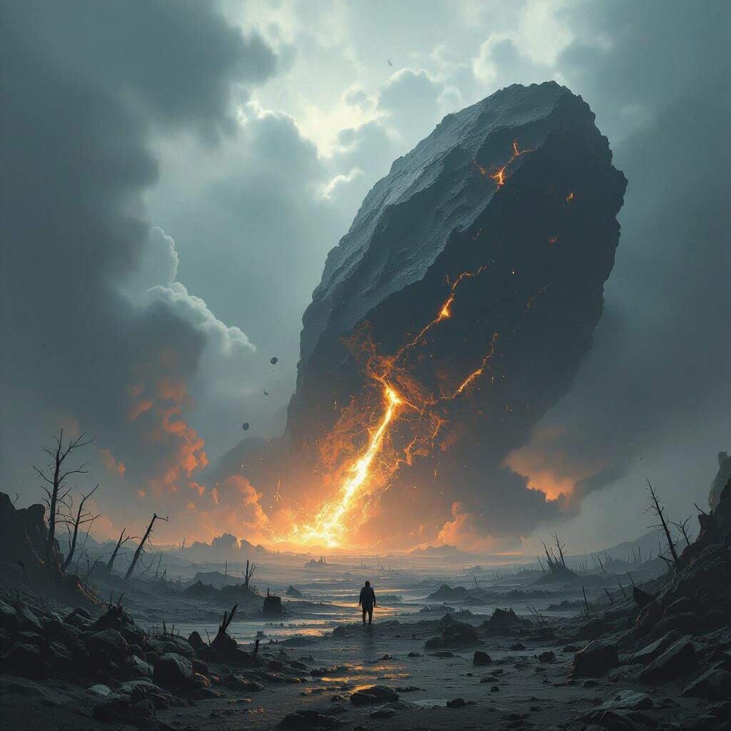 Post-Apocalyptic Asteroid Impact in Dramatic Style