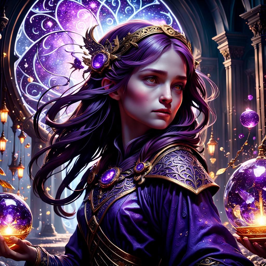 Fantasy Landscape with Volumetric Lighting and Intricate Det...