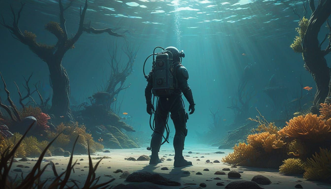 Vibrant Tropical Underwater Scene in 3D Animation Style