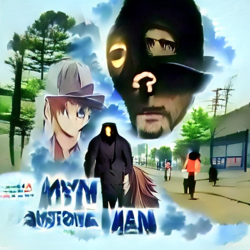 Mysterious Man in Anime Style