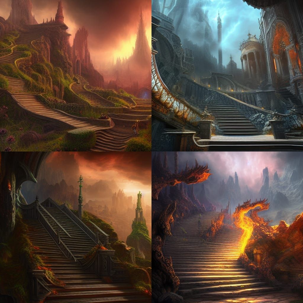 Stairway to Heaven and Hell: Fantasy Concept Art