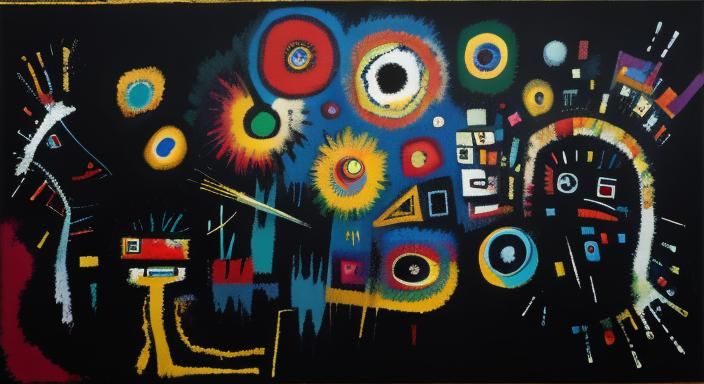 Abstract Impasto Painting in Expressionist Style