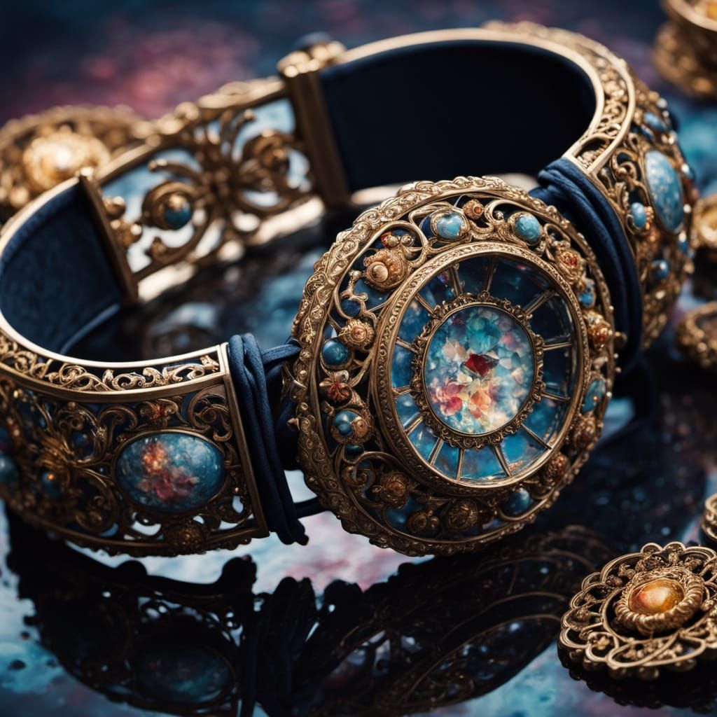 Dreamy Watercolour Jewelry in Persian and Chinese Style