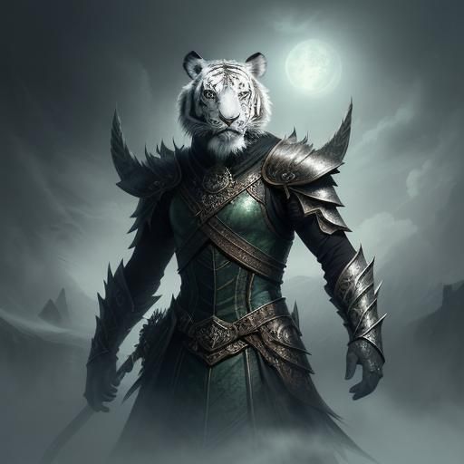 Hybrid Tiger Peacock Assassin in Graphite Art