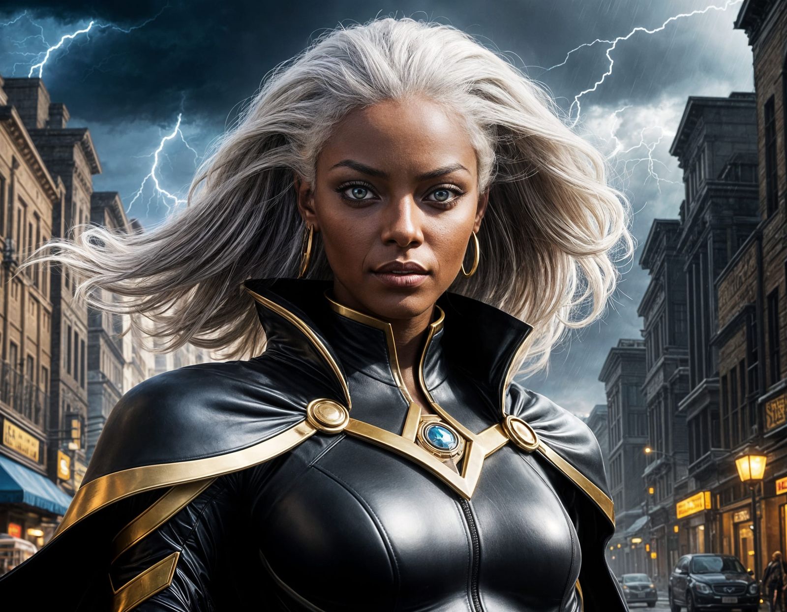 Epic Storm Goddess in African City