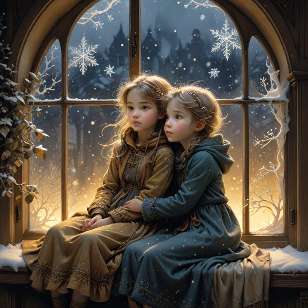 Siblings Share a Magical Winter Moment