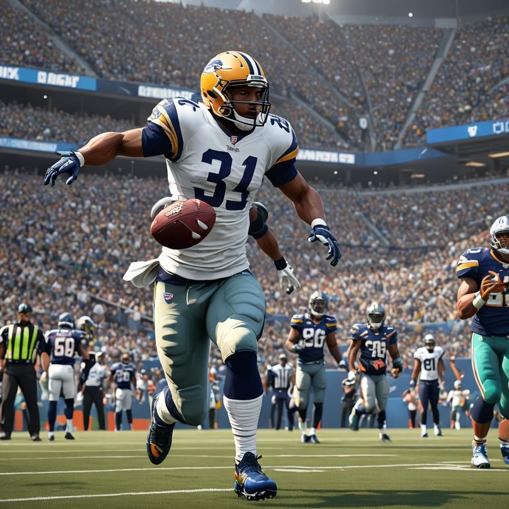Detailed 3D Anime NFL Concept Art
