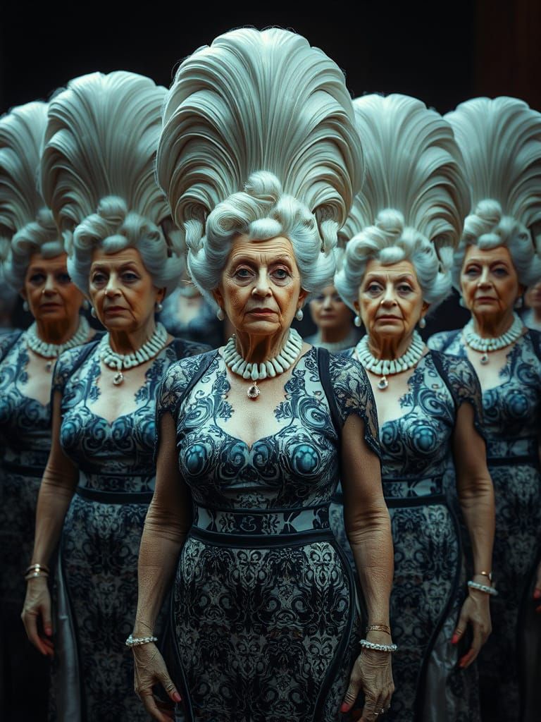 Eerie Formation: Older Women with Extreme Plastic Surgery