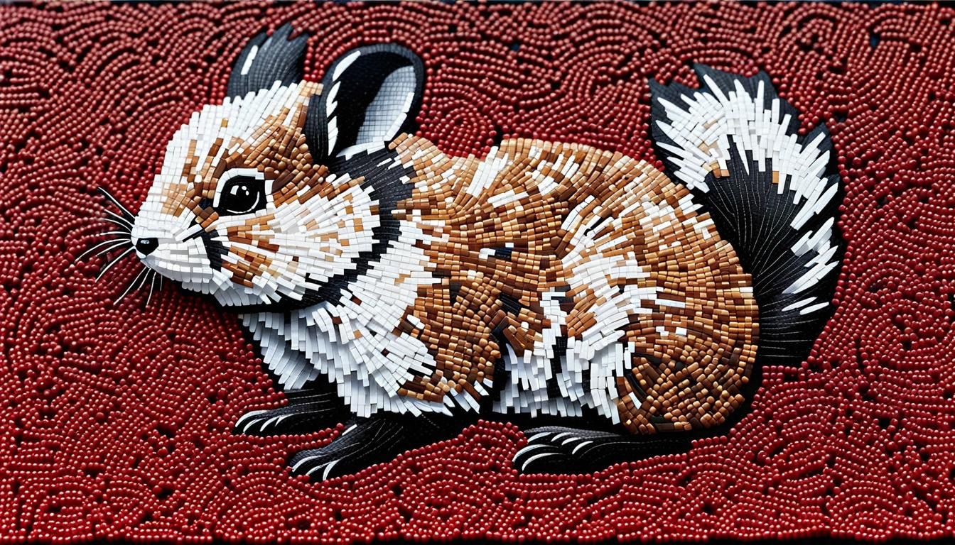 Realistic Pika Bead Mosaic
