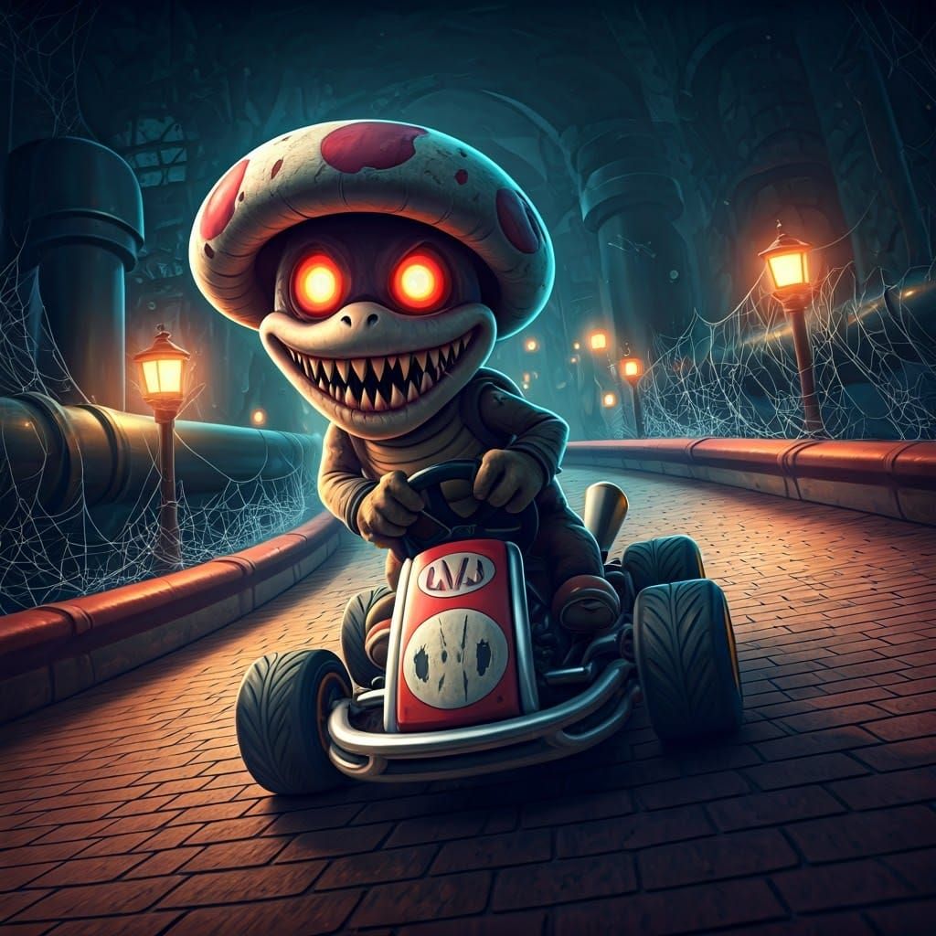 Gothic Creatures Race Through Twisted Mushroom Kingdom