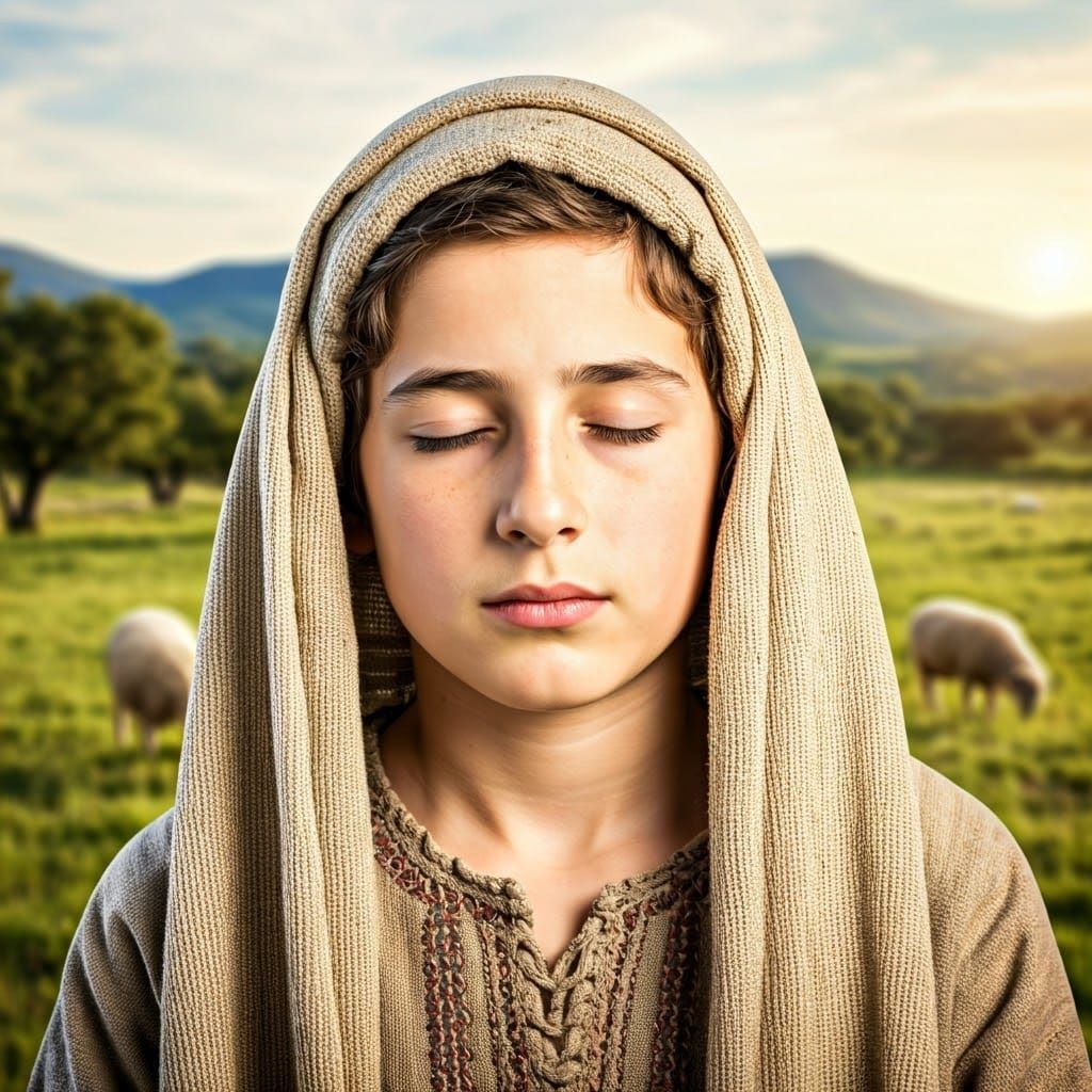 Portrait of a Young Hasidic Prophet in Golden Hour