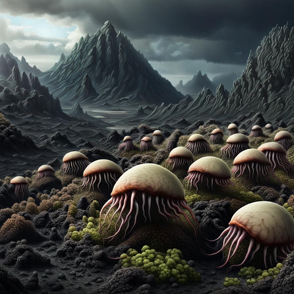 Surreal Alien Landscape of Predatory Mollusks