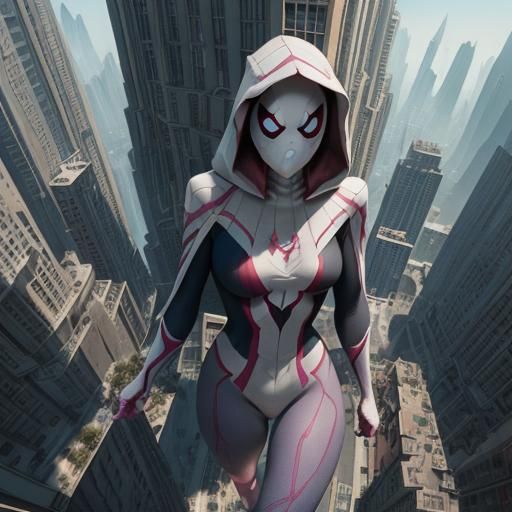 Spider-Gwen as Colossal Giant Woman