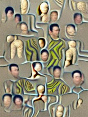 Abstract Human Pattern Generated by AI