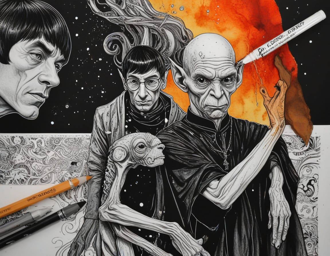 Whimsical Cinnamon Alien Tapestries