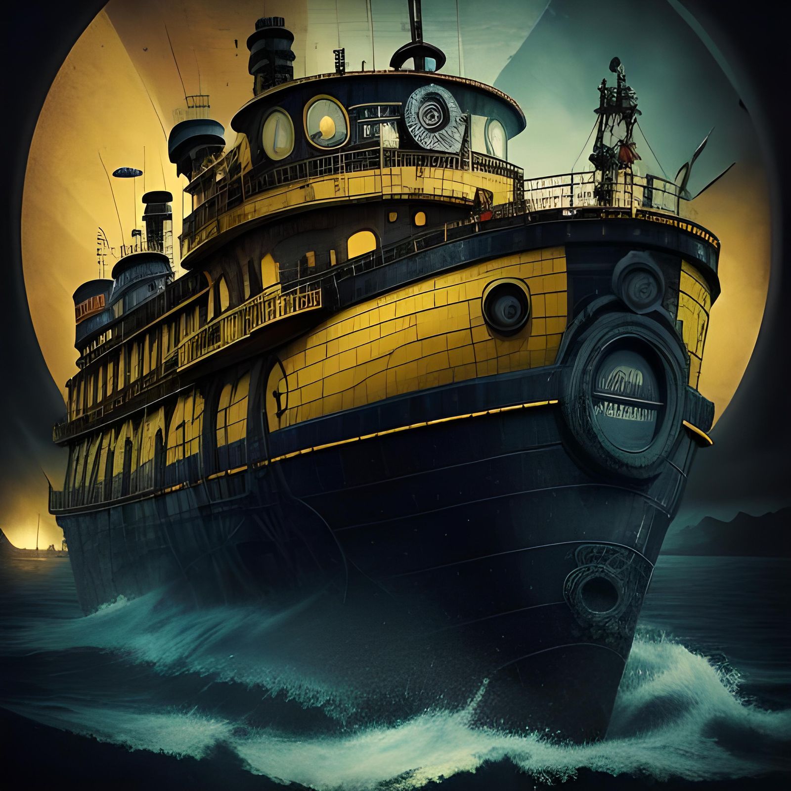 Yellow Submarine World: Hyperrealistic Underwater Scene