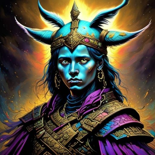 Felt Child in Whimsical Fantasy Art