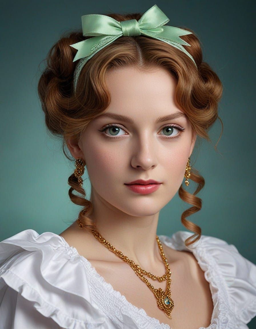 Fair-Skinned Countess with Victorian Hairdo