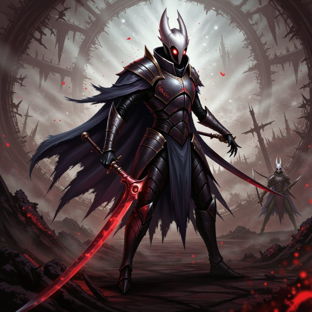 Ominous Knight in a Dark, Mysterious World