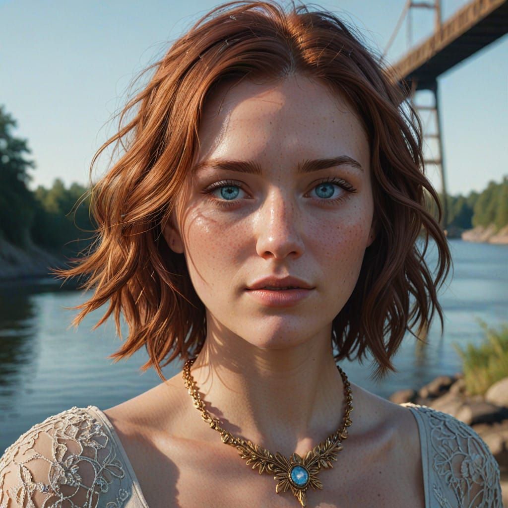 Surrealistic Portrait in Deep Brown Tones