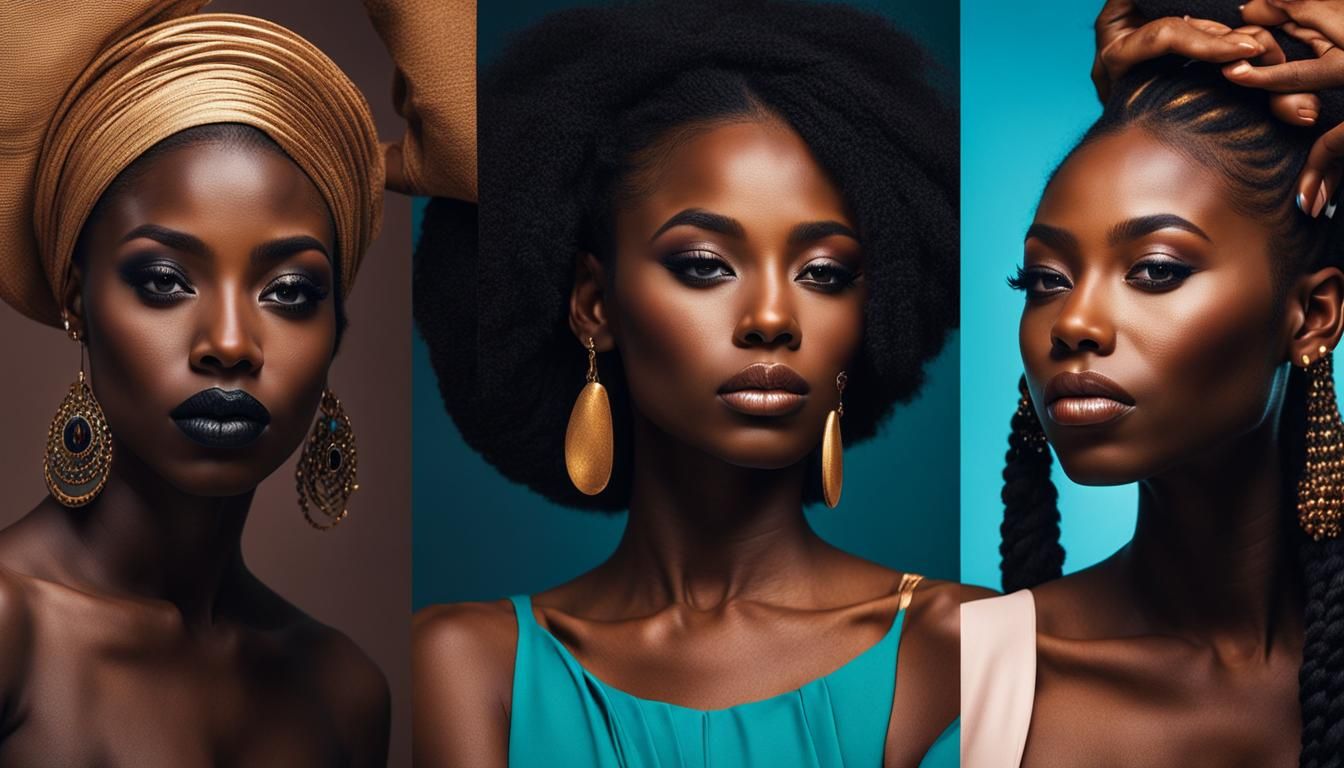 Celebrating Melanin: A Detailed Matte Painting of Black Beau...