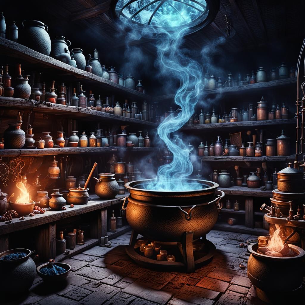 Medieval Alchemist's Laboratory: A Quest for Transformation