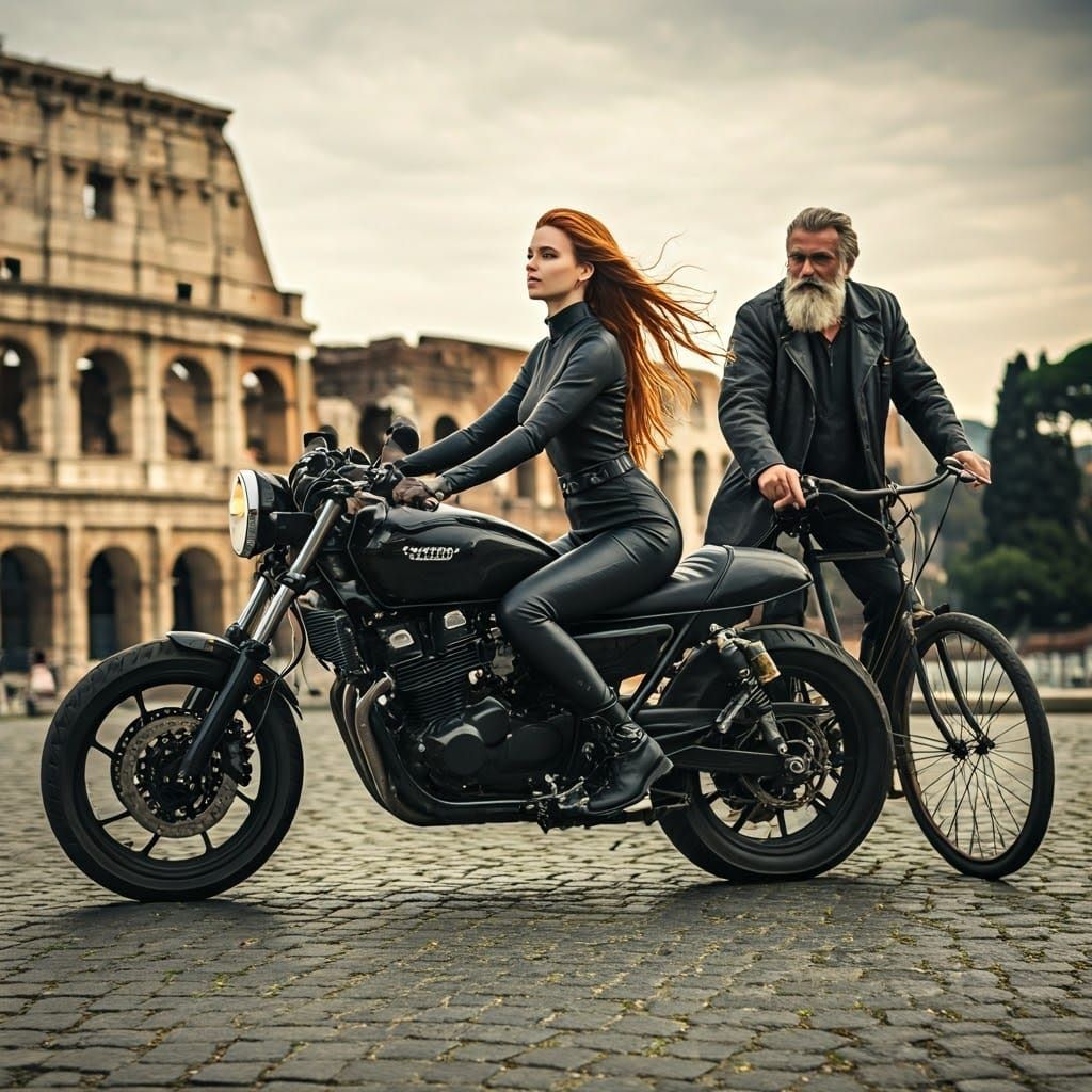 Motorcycle Ride in Rome, Cinematic Photography