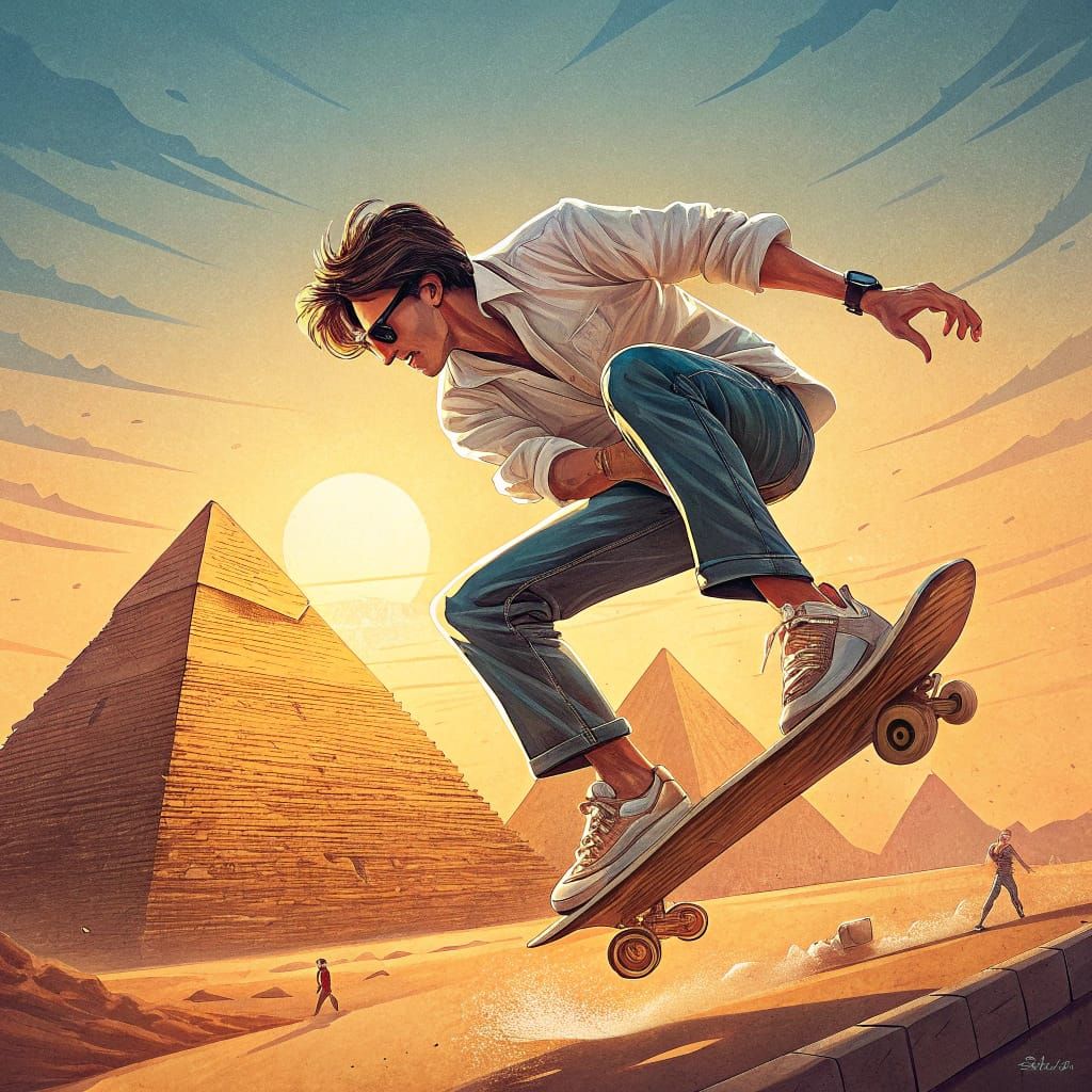 Tom Cruise Soars Past Ancient Egyptian Pyramids in High-Ener...