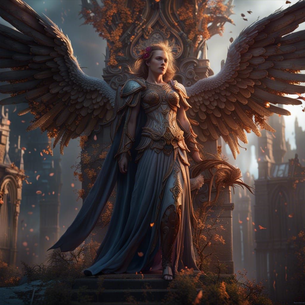 Biblically Accurate Angel in Detailed Matte Painting