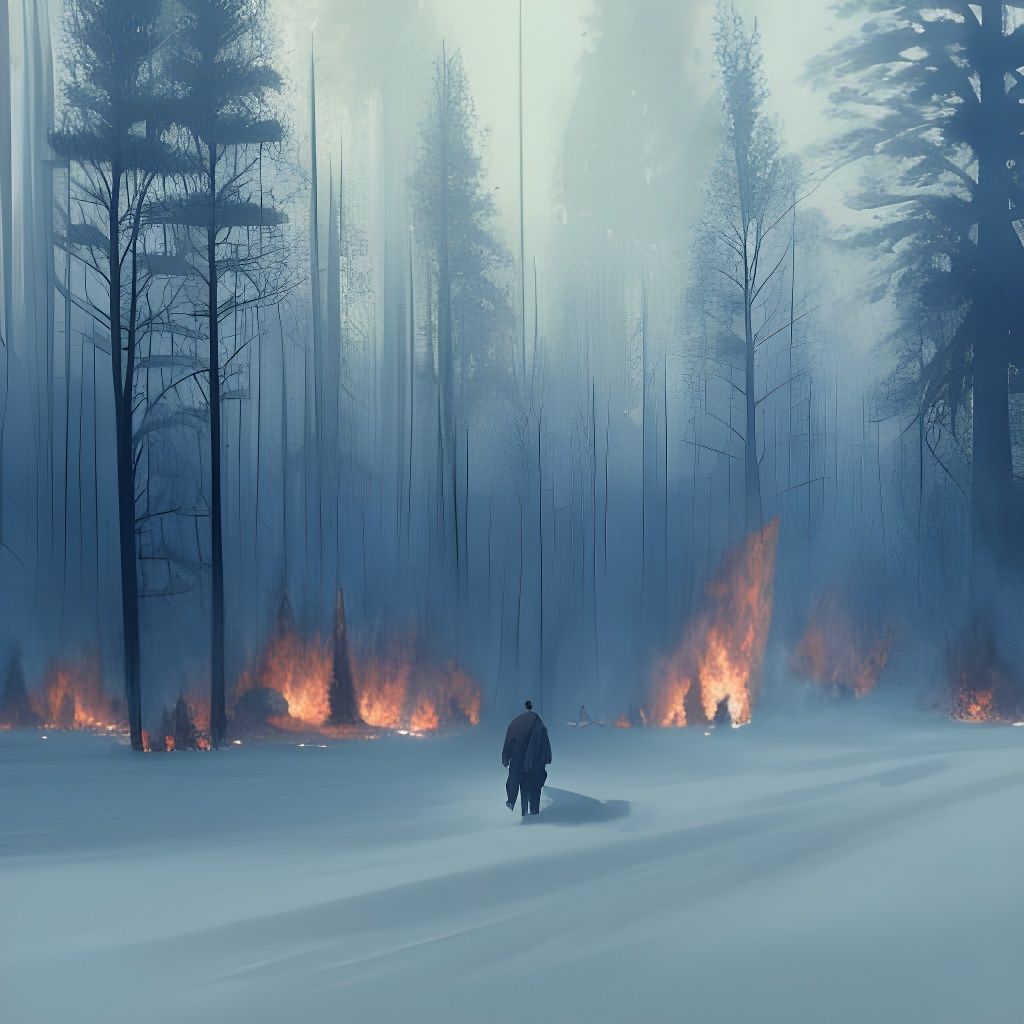 Winter Wildfire: Dark Fantasy Concept Art