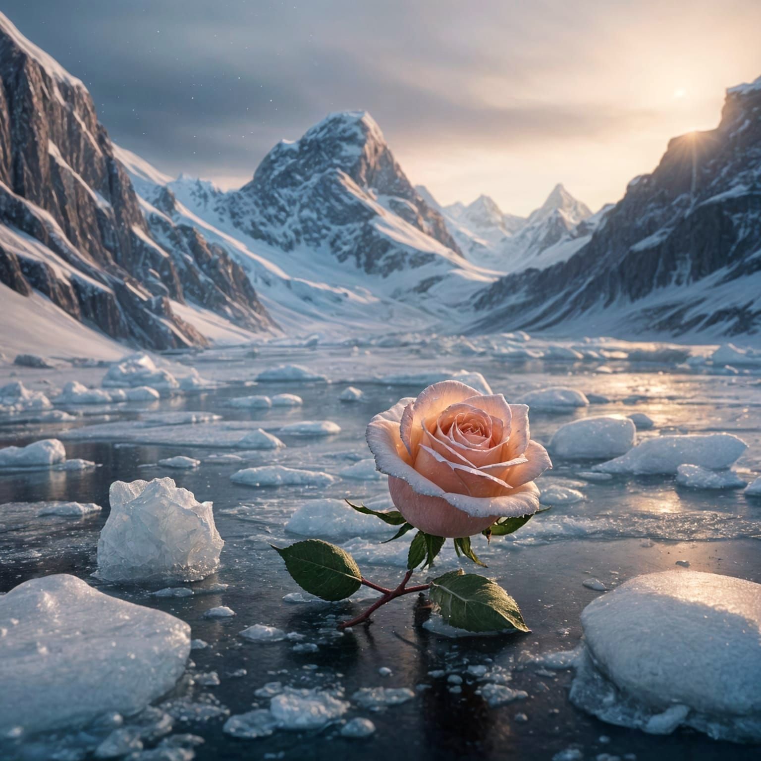She, my frozen rose.