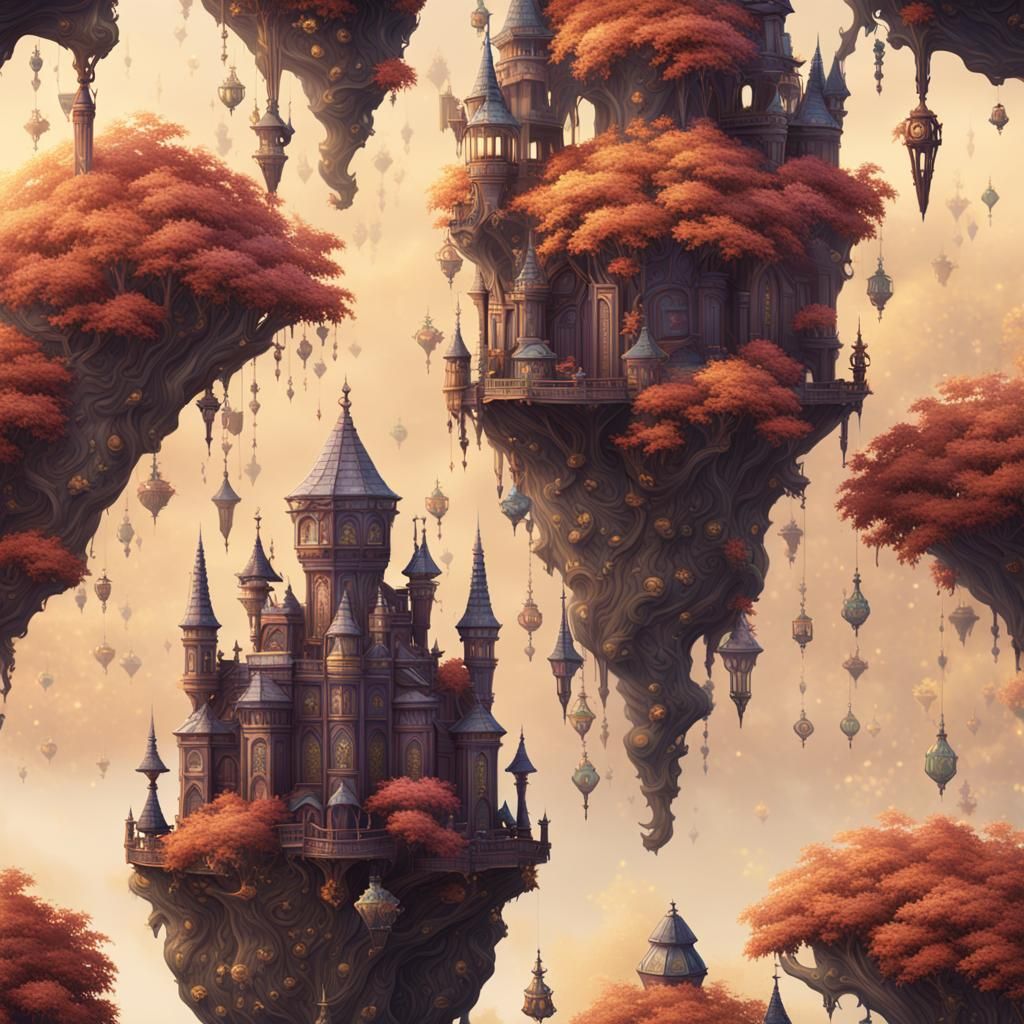 Fantastical Matte Painting with Intricate Detail