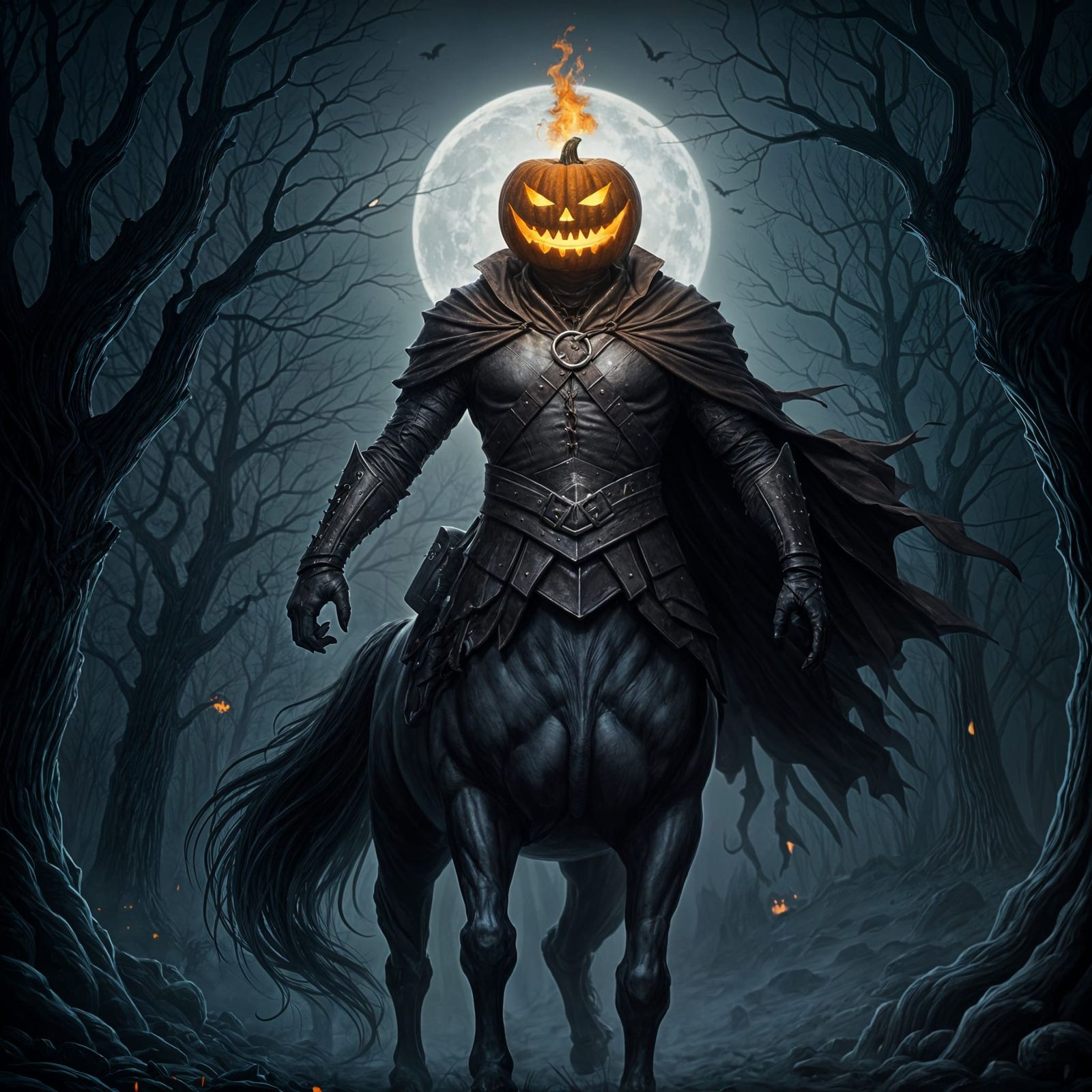 Headless Centaur in Halloween-Punk Style