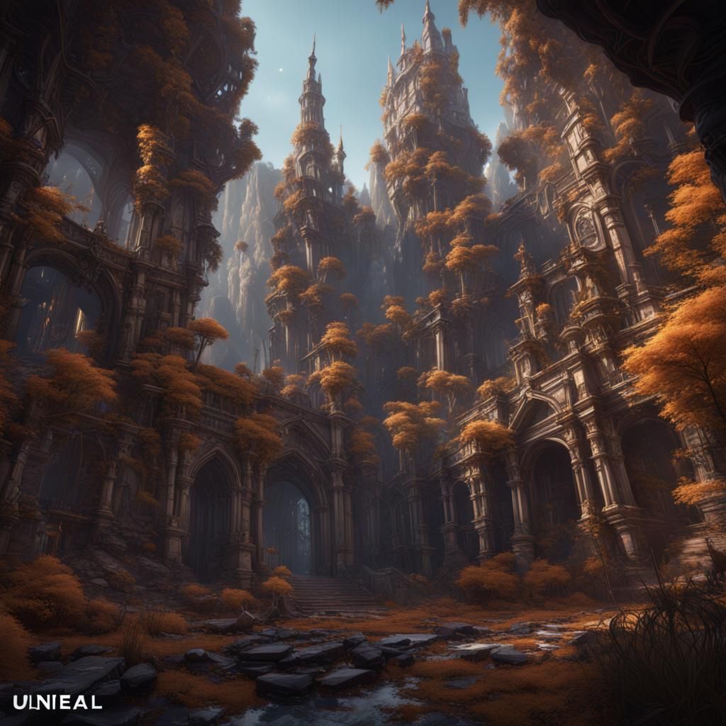 Fantastical Matte Painting with Intricate Details