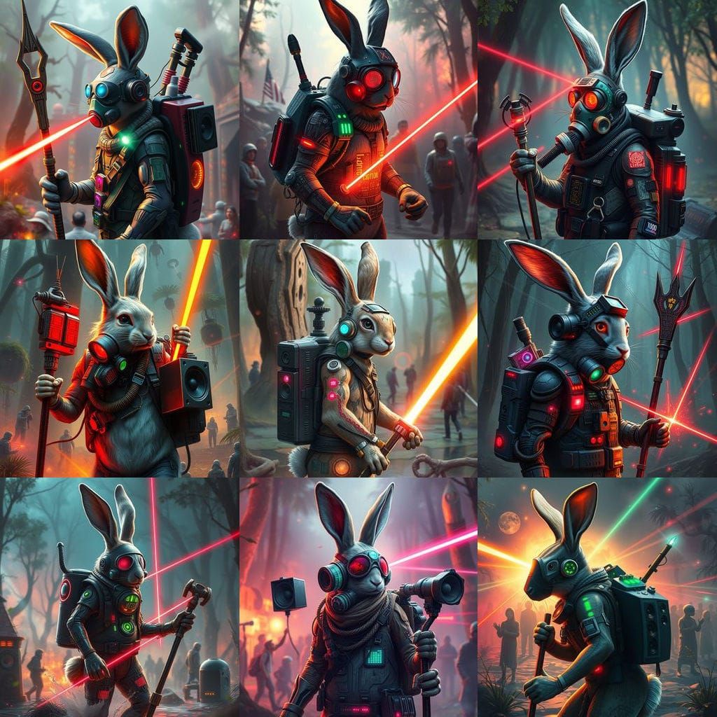 Futuristic Rabbit Hybrid Performs Electronic Music in Ewok V...