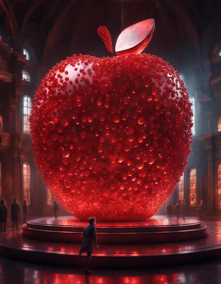 Red Crystal Apple Exhibit: Digital Matte Painting