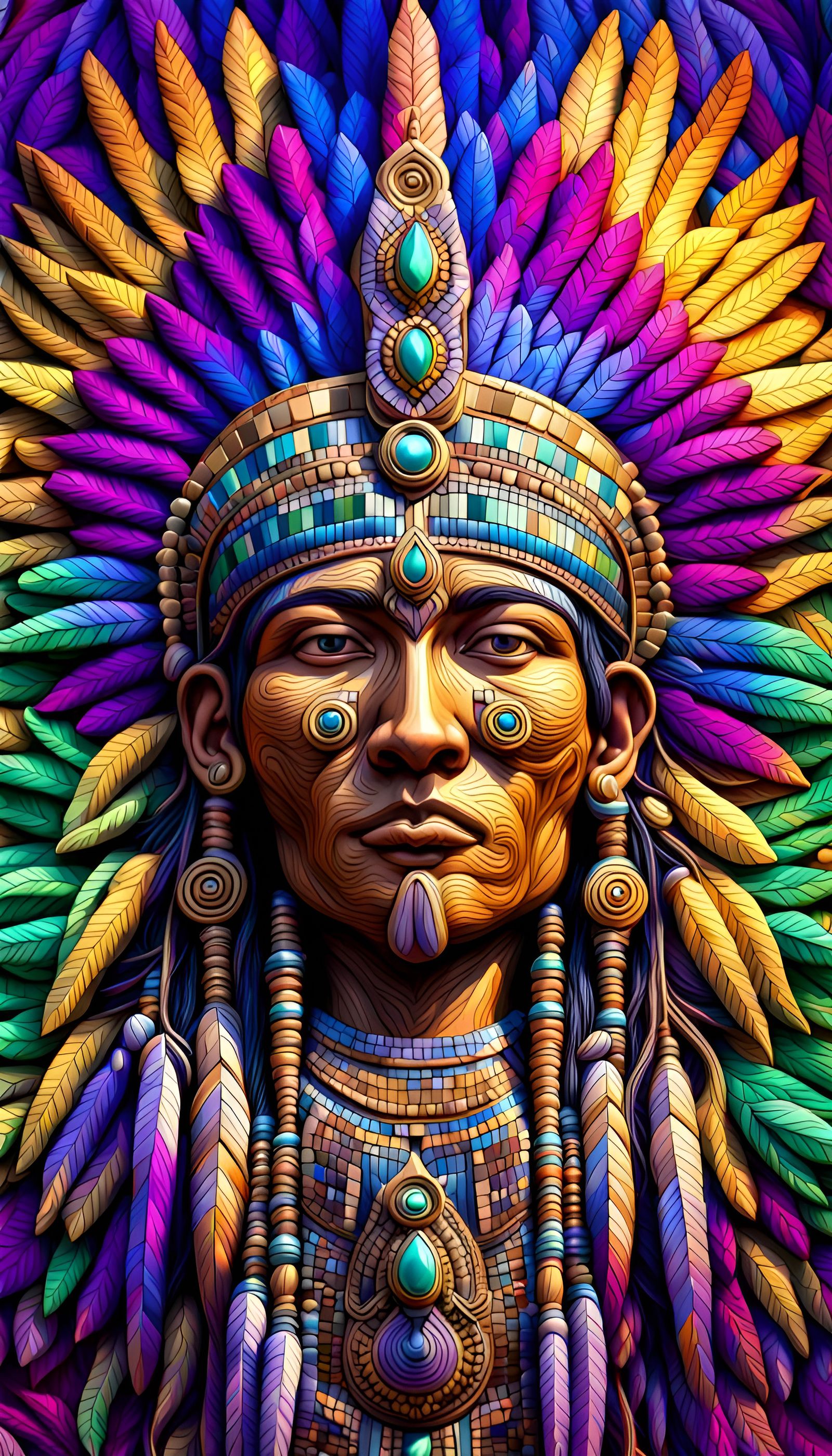 Apache Mosaic in Cosmic Colors, 8K