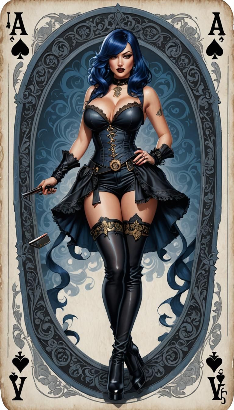 Ace of Spades Pinup Girl Centered