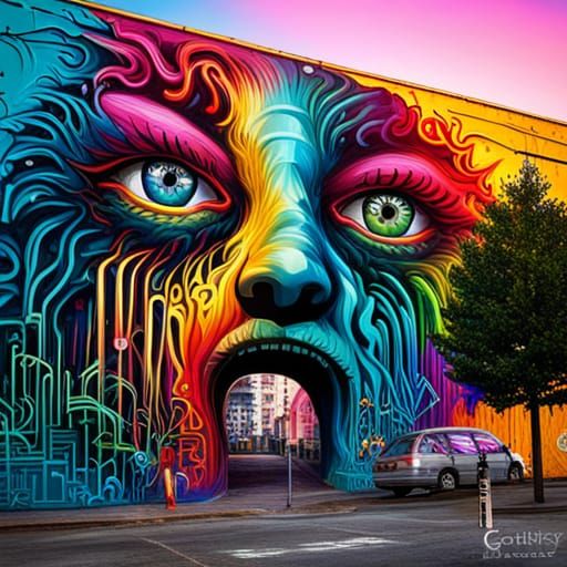 Graffiti Art: Googleplex of Eyes in Street Style