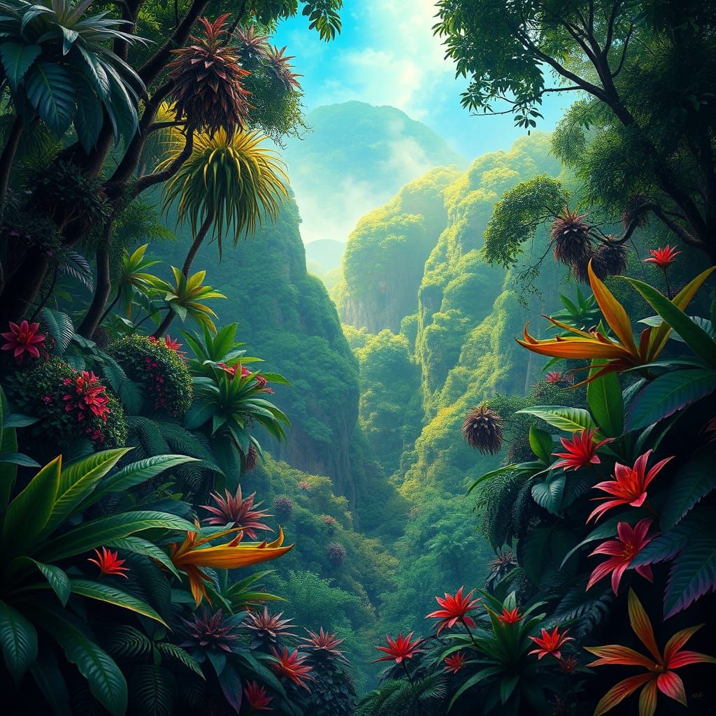 Costa Rica Cloud Forest in Visionary Style