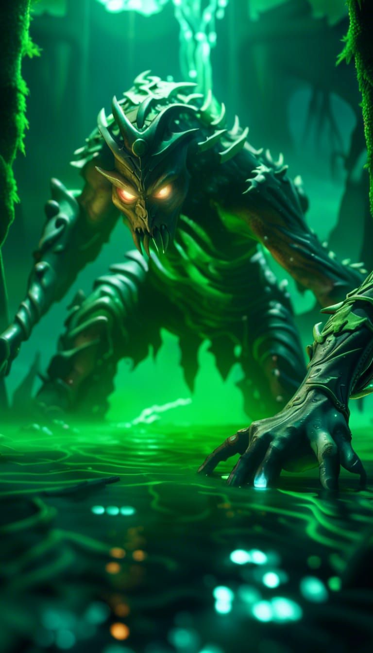 Fantasy Heroine Confronts Dungeon Monster in Unreal Engine