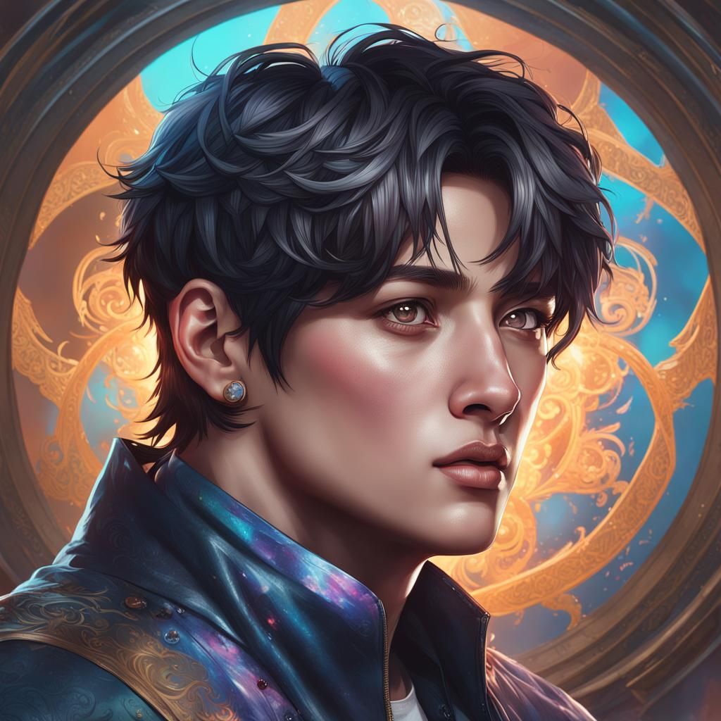 Jungkook Portrait in Hyperdetailed Style