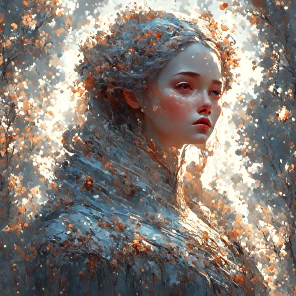 Ethereal Winter Wonderland with Luminescent Aurora