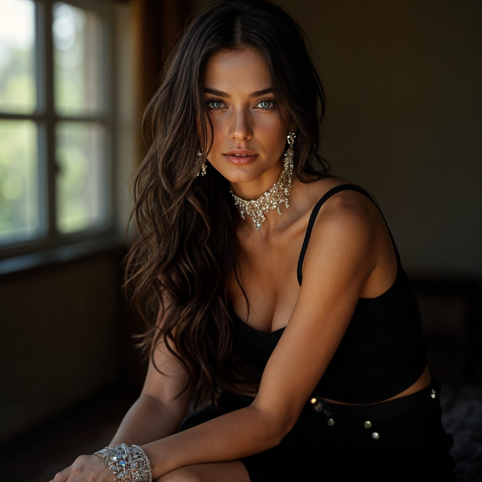 Elegant Slavic Beauty in Cinematic Style