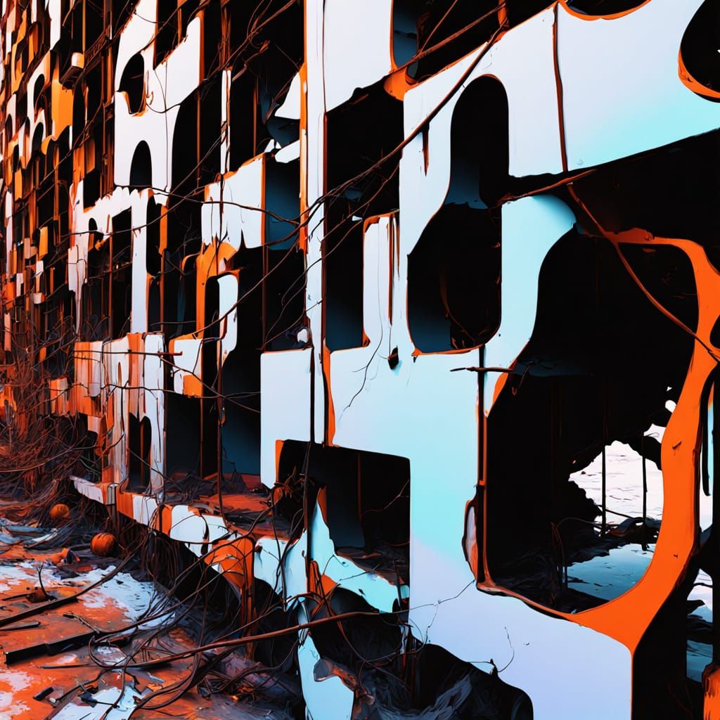 Surreal Metropolis in Sepia Tones with Chrome Accents